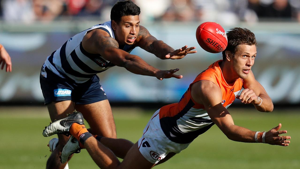 Matt de Boer is one of the big improvers for GWS in 2019. Photo: Michael Willson/AFL Photos/Getty Images.