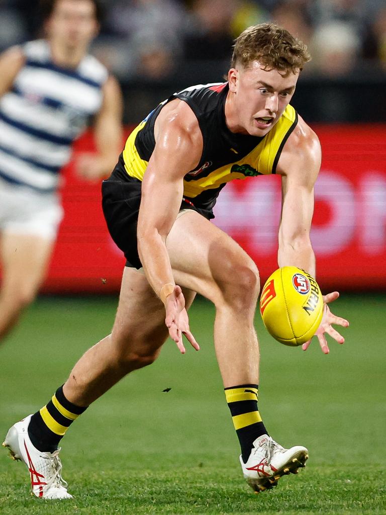 Kane McAuliffe impressed early for Richmond. Picture: Dylan Burns/AFL Photos