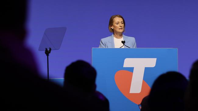 Telstra chief executive Vicki Brady’s comments during the telco’s half-year earnings call prompted Vodafone to probe its coverage claims. Picture: Max Mason-Hubers