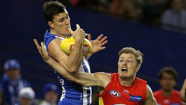 Scott Thompson was brilliant for the Kangaroos. Picture: AAP Images