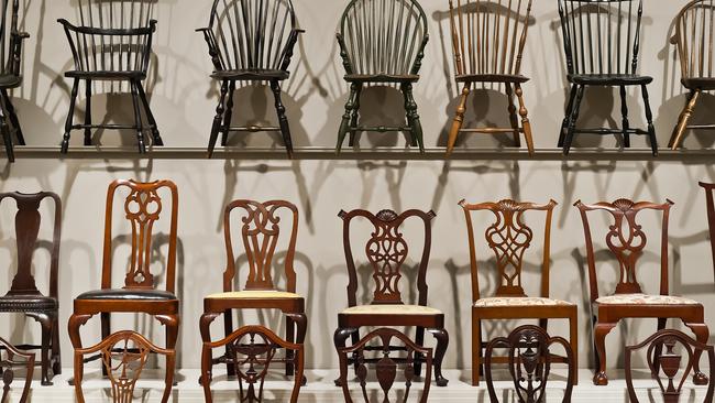 Historic chairs displayed at Winterthur Museum, Garden and Library. Picture: Getty Images