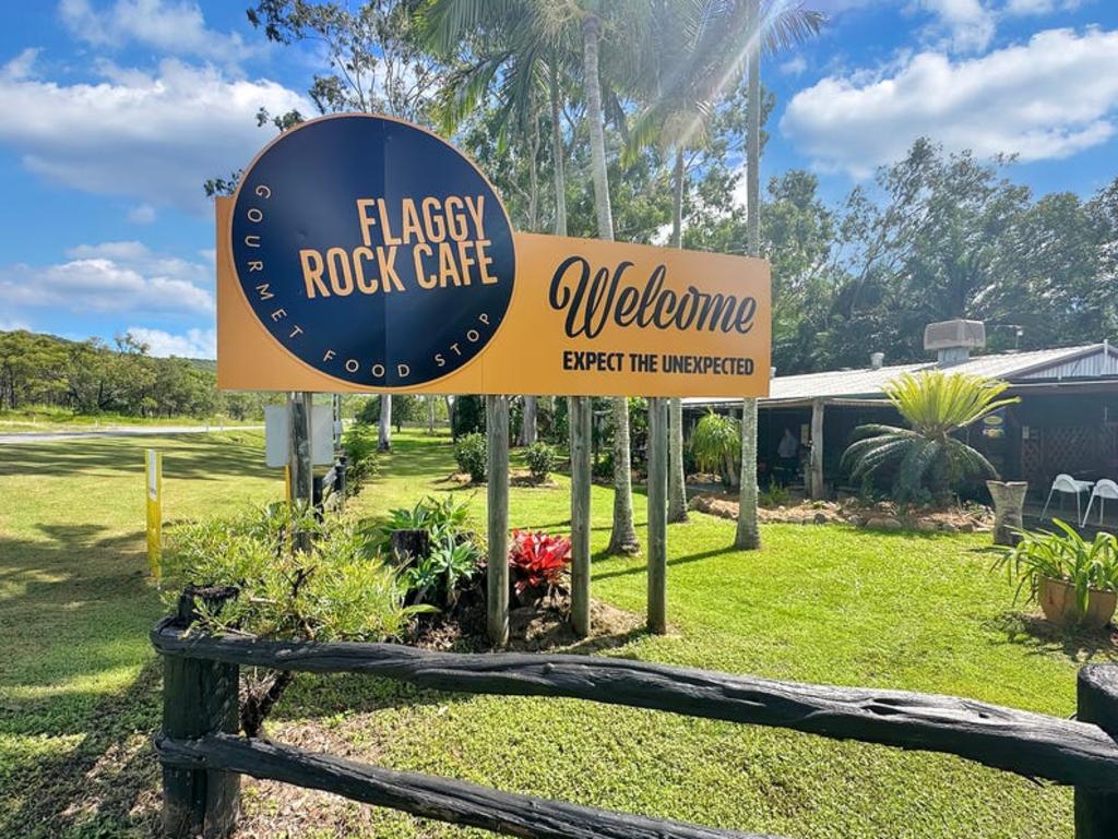 Flaggy Rock Cafe, an iconic roadside stop between Mackay and Rockhampton, is up for sale. Photo: Ray White