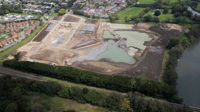 The land sold by Geoff Burchill is on the western side of the site on which Pointcorp is forming the Riverina housing estate