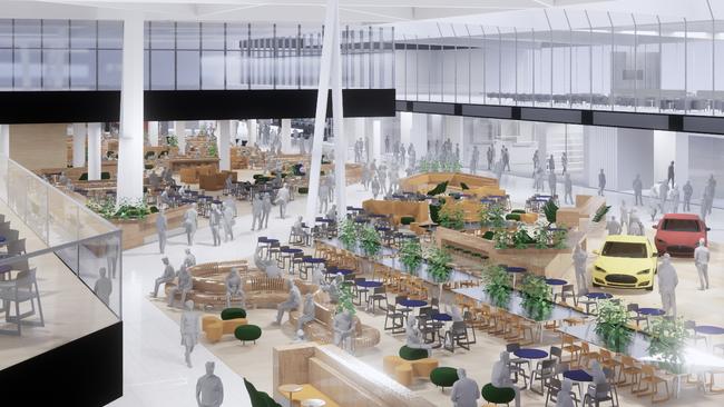 An artist’s image of the proposed Melbourne Airport retail expansion.