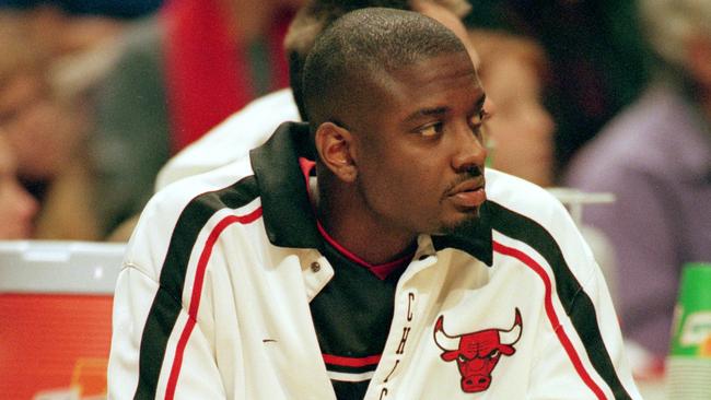 Corey Benjamin on the bench for the Bulls in 1999. Credit: Jonathan Daniel /Allsport