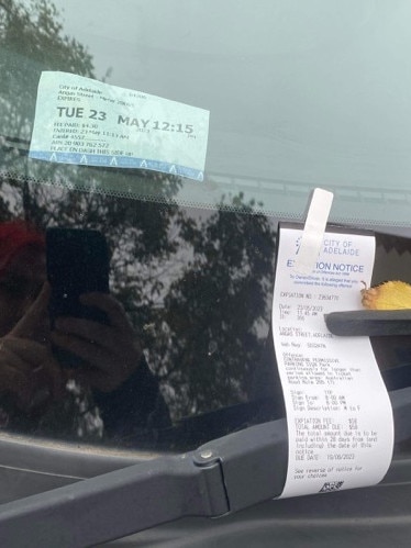 Grace Evans had a parking ticket overturned because of a council machine failure. Picture: Grace Evans.