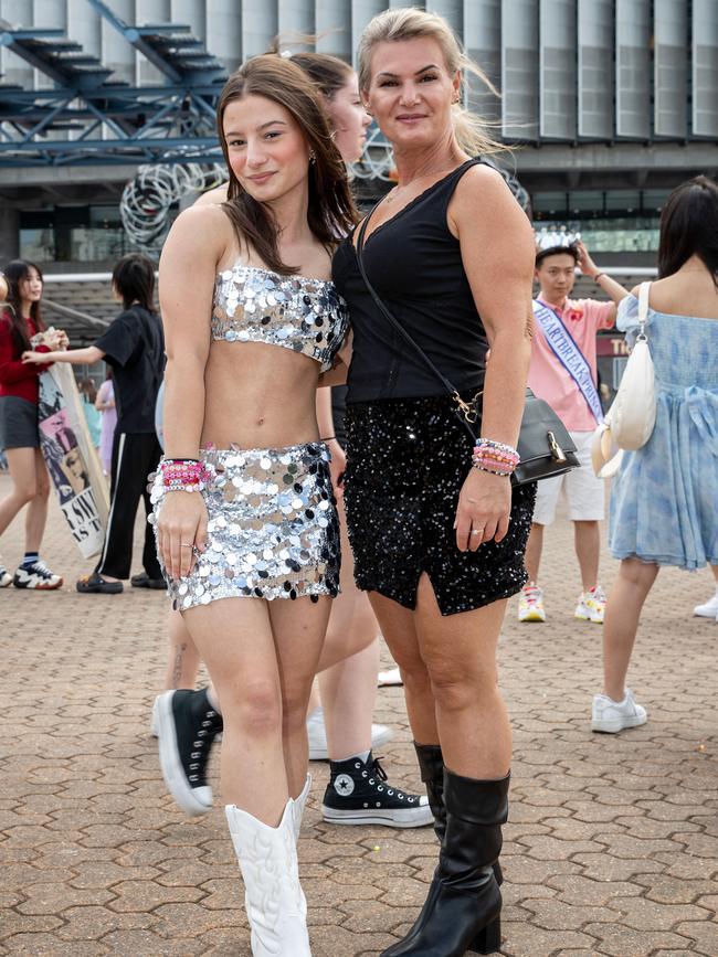 SYDNEY, AUSTRALIA - Daily Telegraph Photos February 26, 2024: Alannah and Linda at Taylor Swift's The Eras Tour concert held at Accor Stadium in Sydney. Picture: Christian Gilles