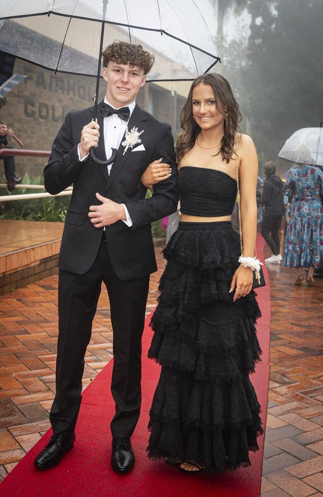 Hudson Willis partners Ellen Birchley at Fairholme College formal, Wednesday, March 27, 2024. Picture: Kevin Farmer