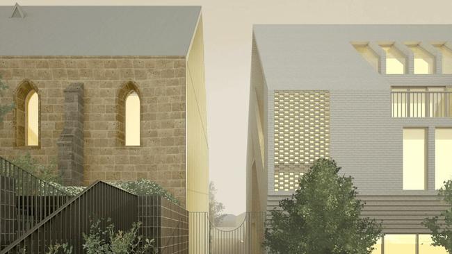 The former All Saints Anglican Church in Bendigo could be turned into a complex for apartments in a proposed $12m redevelopment. Picture: Currie &amp; Brown.