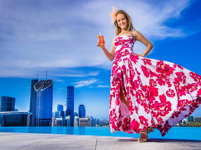 PICTURE IS HOLDING DO NOT USE -  Melbourne Cup  - Chloe Bau at Emporium Hotel South Bank ahead of their Melbourne Cup celebrations.Picture: Nigel Hallett