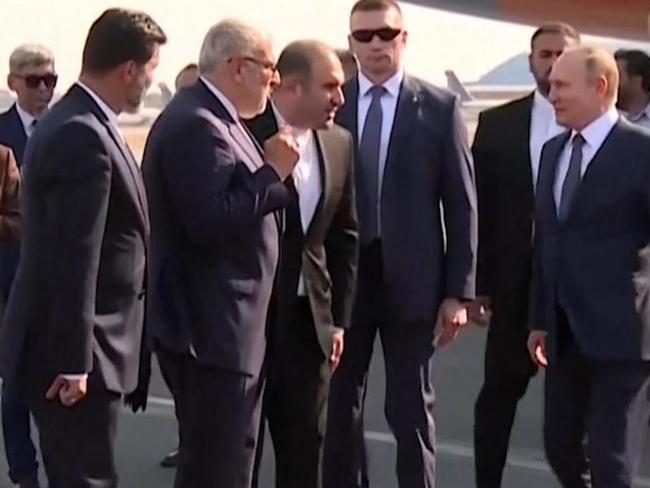 Vladimir Putin arrives in Iran.