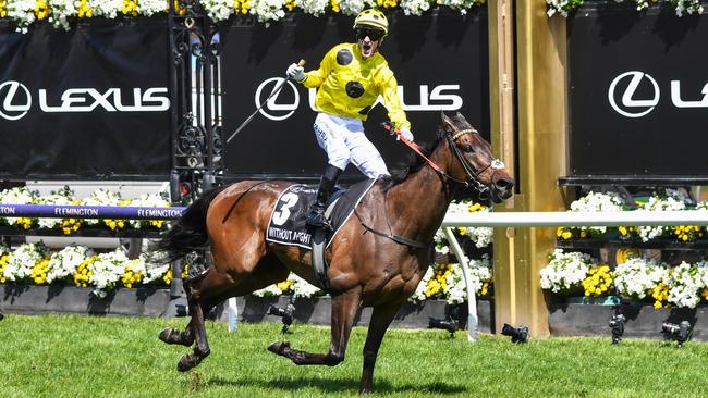 Zahra also won the Caulfield Cup on the same horse. (Photo by Pat Scala/Racing Photos via Getty Images)