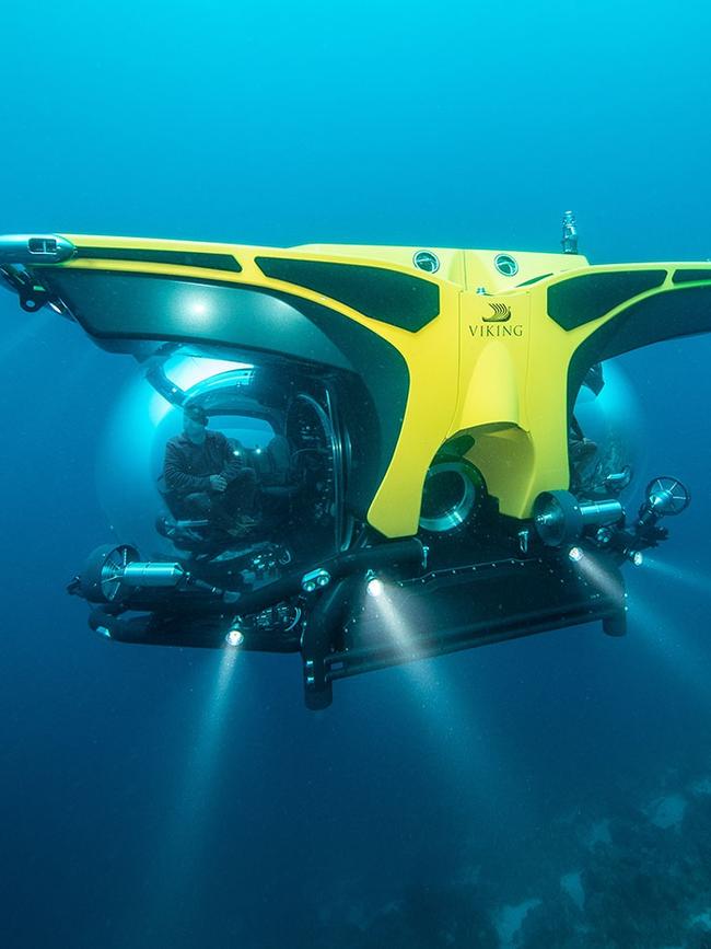 Submarine exploration in Antarctica.