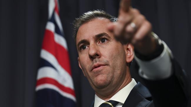 CANBERRA, AUSTRALIA, NewsWire Photos. SEPTEMBER 5, 2023: Treasurer Jim Chalmers holds a press conference about the National Accounts for the June quarter at Parliament House in Canberra. Picture: NCA NewsWire / Martin Ollman