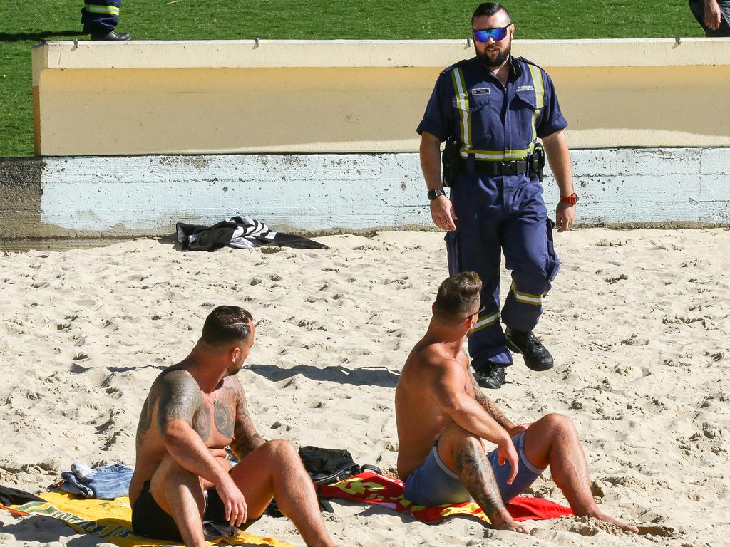 Rangers in Cronulla were forced to remove people from the beach earlier today. Picture: Matrix