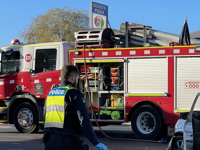 Emergency services rushed to the scene of a crash on Eureka St, Ballarat East on May 1, 2024.