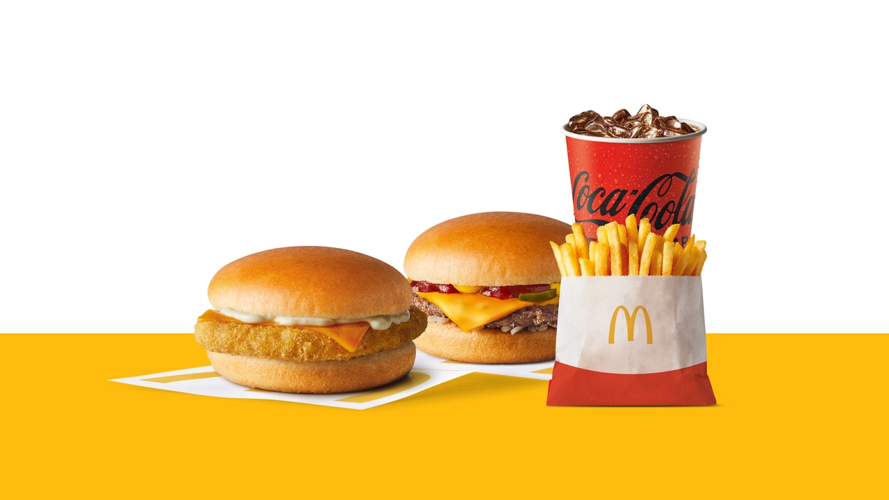 A small cheeseburger meal and chicken ‘n’ cheese burger can be purchased together for just $5 on Thursday. Picture: Supplied
