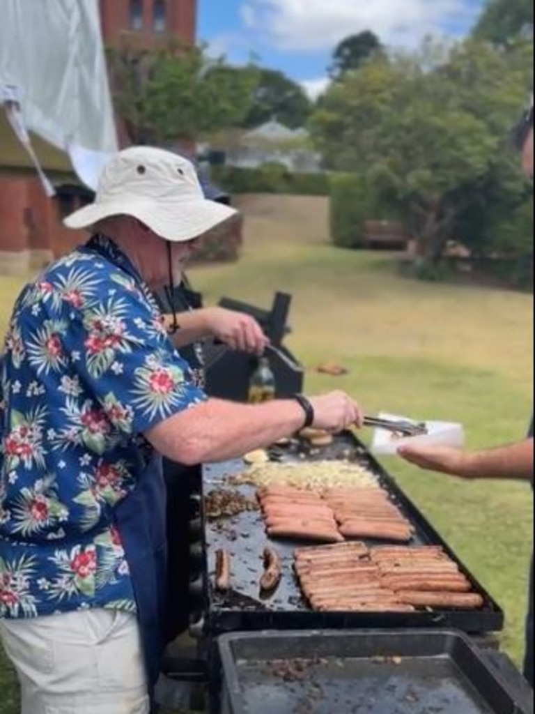 Democracy sausages going down a treat in Hamilton.