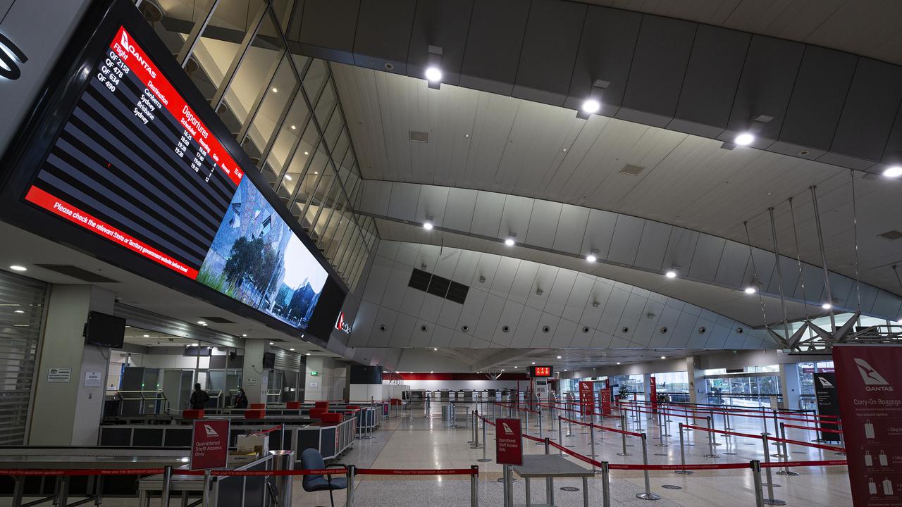 The domestic terminal at Tullamarine Airport on July 06, 2020 in Melbourne, Australia. Picture: Getty Images