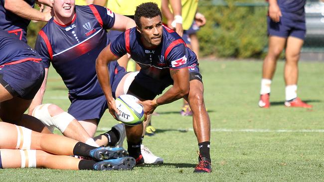Melbourne Rebels recruit Will Genia at training. Picture: Chris Gottaas