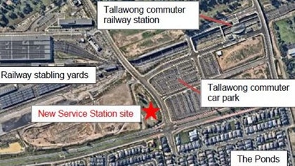 The site of the proposed new petrol station at Tallawong and Schofields roads, Rouse Hill.