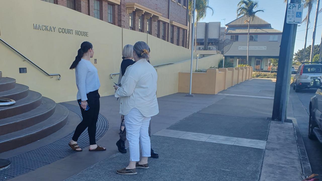 Cook’s friends escorted her out of court. Picture: Lillian Watkins