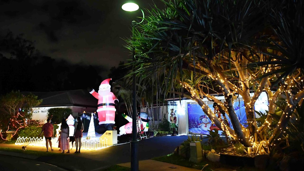 Christmas lights on Rainsford Place, Buderim. Picture: Patrick Woods.