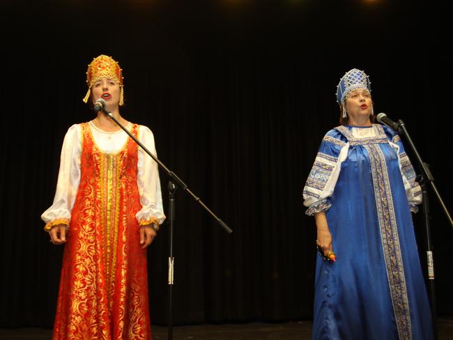 Cultural performers during Migrant Day celebrations.