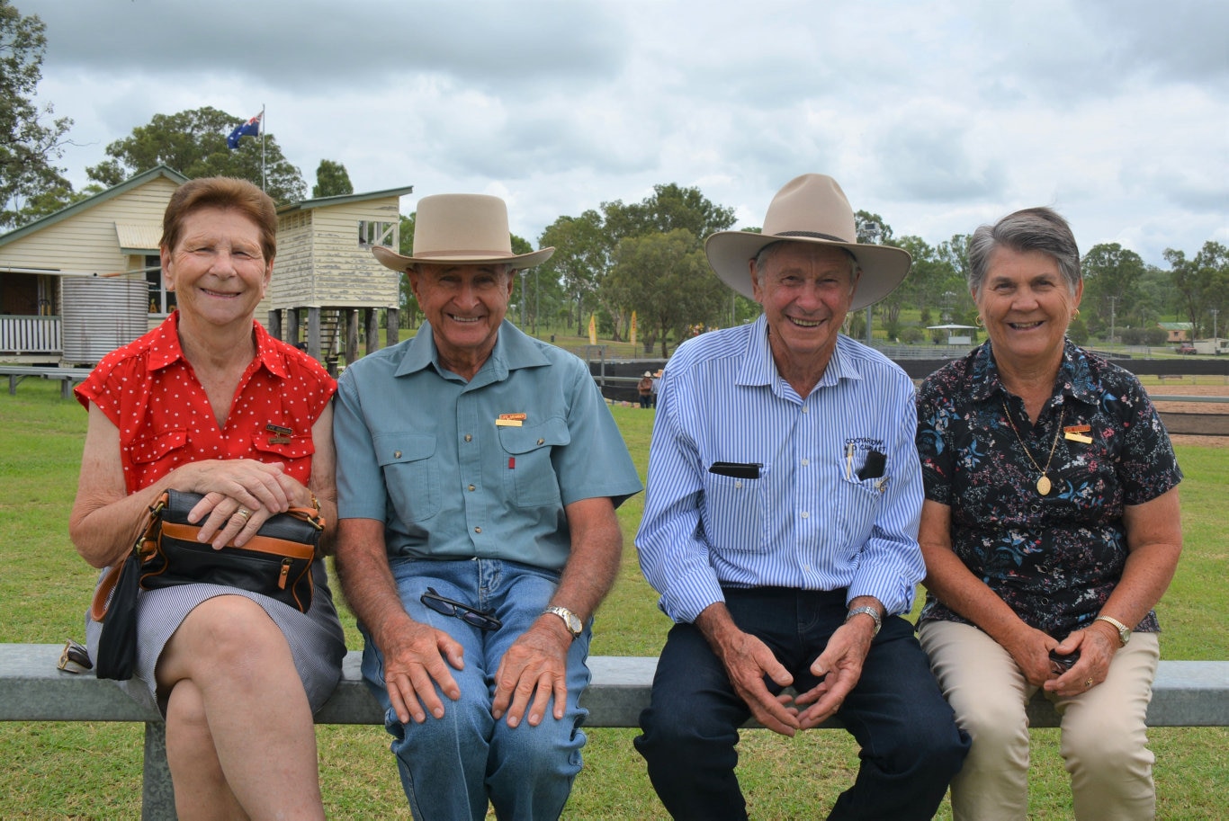 Cooyar Show life members, Lorraine and Collin Kiem with Neville and Heather McNalty enjoying all the sights at the 71st annual Cooyar Show. Picture: Kate McCormack