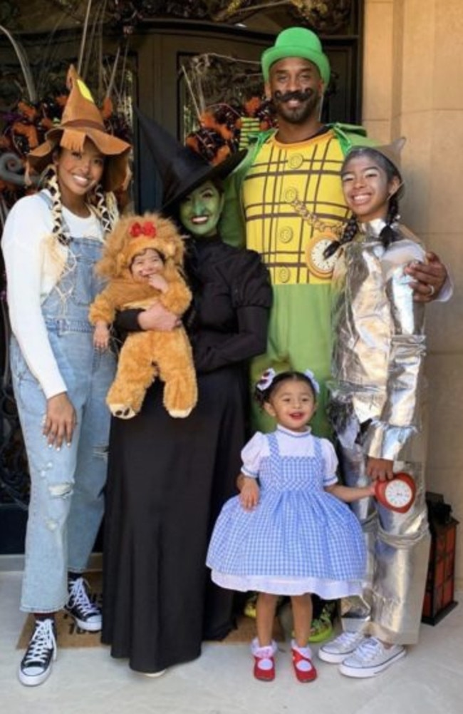 Kobe Bryant with his family on Halloween in October, 2019. Picture: Kobe Bryant, Instagram