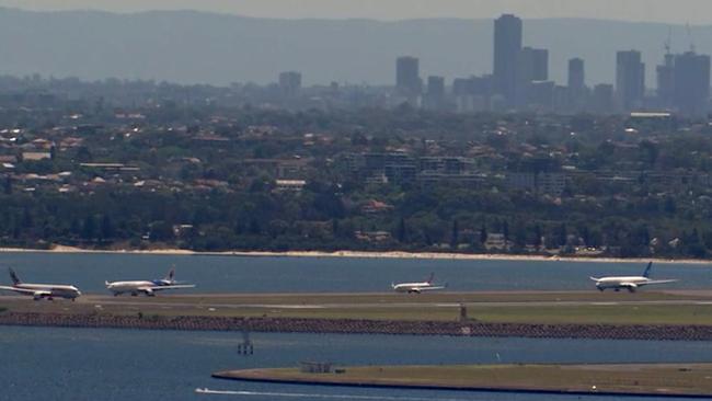 The runway is expected to reopen later on Friday. Picture: Sky News