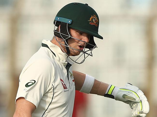 CHITTAGONG, BANGLADESH - SEPTEMBER 07:  Steve Smith of Australia walks off after he was dismissed during day four of the Second Test match between Bangladesh and Australia at Zahur Ahmed Chowdhury Stadium on September 7, 2017 in Chittagong, Bangladesh.  (Photo by Robert Cianflone/Getty Images)