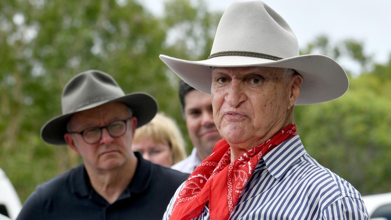 Thursday February 6. Heavy rain causes flooding in North Queensland. The Prime Minister will visit Ollera Creek where the Australian Defence Force is delivering a temporary bridge structure to support rescue efforts. PM Anthony Albanese and Member for Kennedy Bob Katter. Picture: Evan Morgan