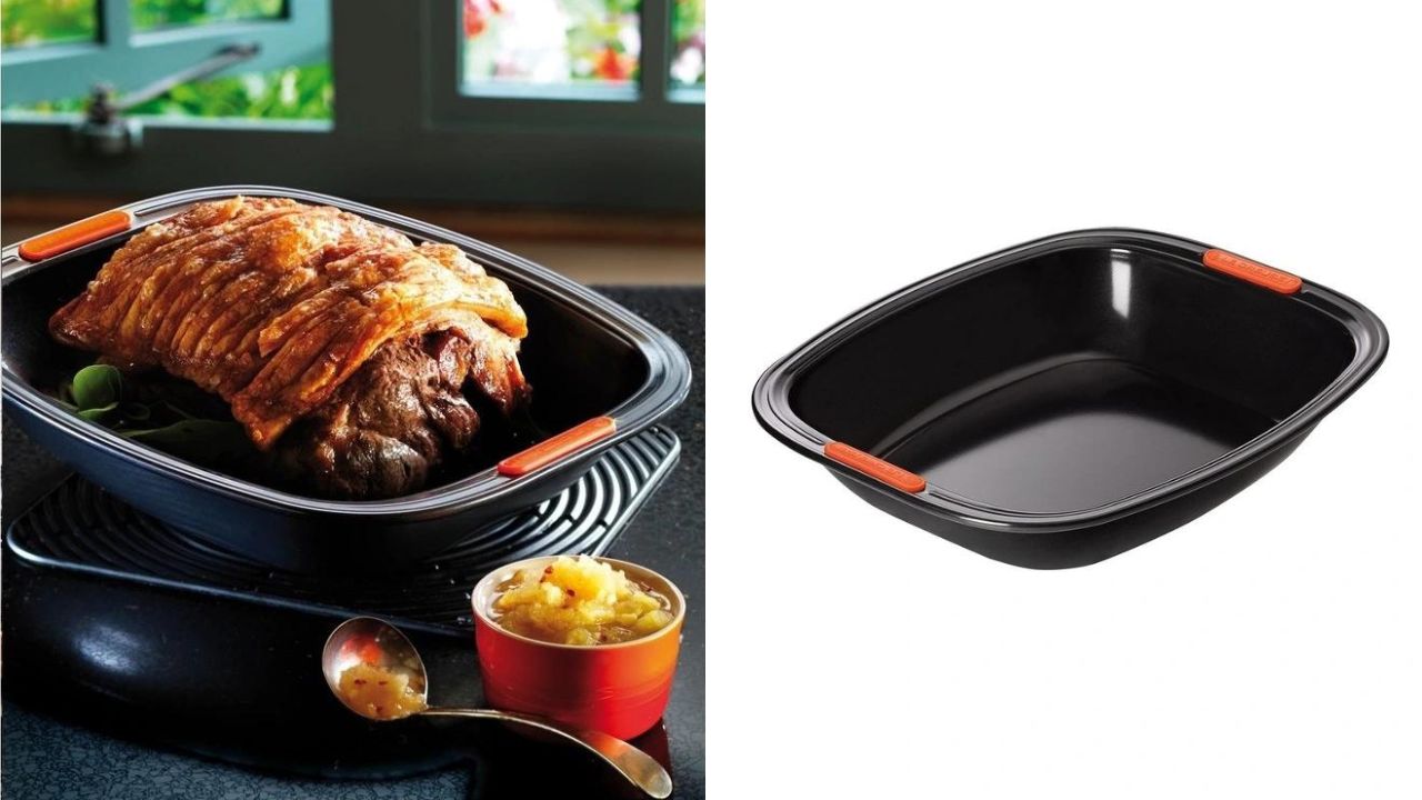 Le Creuset Bakeware 33cm Rectangular Roaster. Picture: Myer.