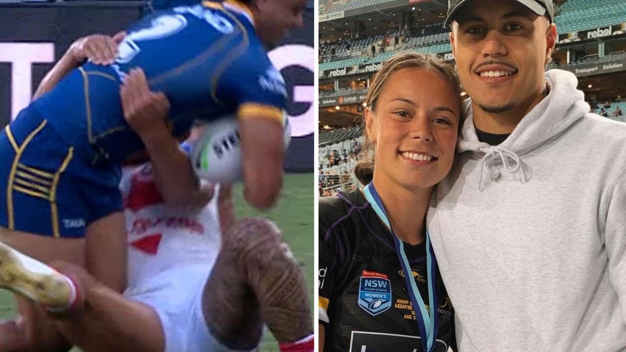 Haze Dunster's season is over thanks to a tackle made by his partner's sister.