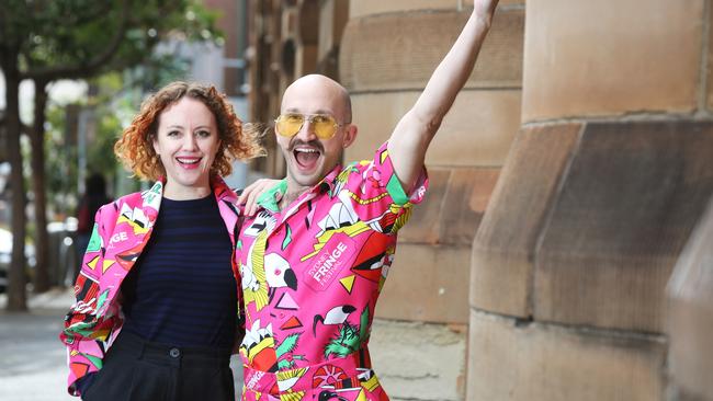 Sydney Fringe Festival ambassador Andy Dexterity and festival director Kerri Glasscock.