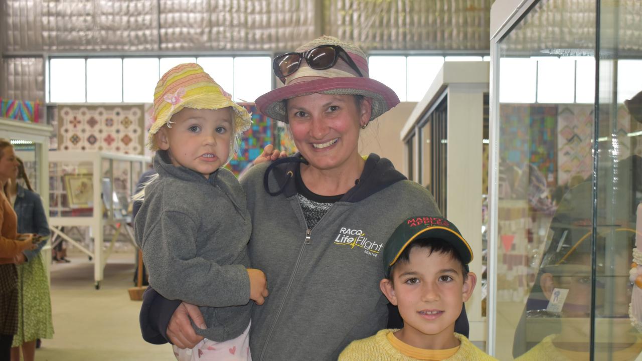 Natalie, Kathryn, and Luke Giacosa at the 2022 Stanthorpe Show.