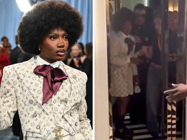 Doechii flips out on her team at the Met Gala.