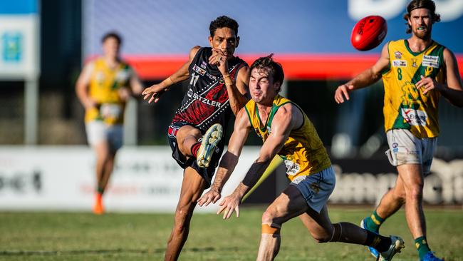 Scott Bedford as St Mary's took on the Tiwi Bombers in the 2024-25 NTFL men's semi-final. Picture: Pema Tamang Pakhrin