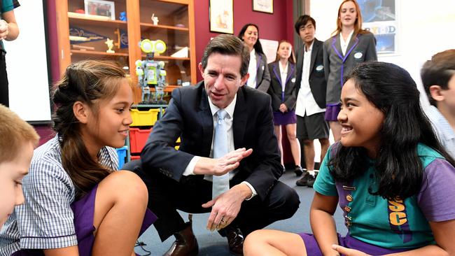 Education Minister Simon Birmingham (pictured) has been backed by the independent MP. Picture: Dave Hunt