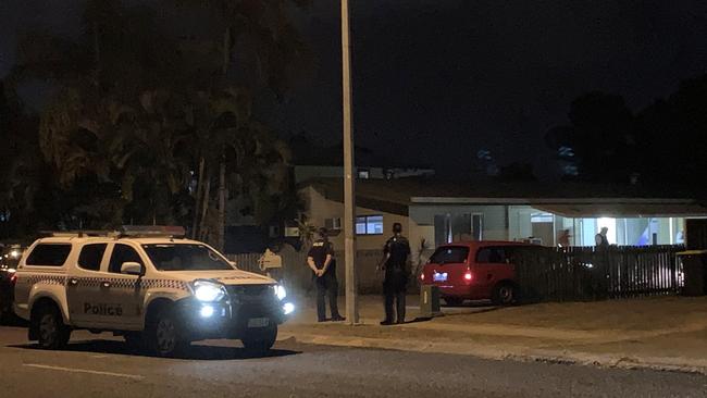 Police on scene of the shooting at Andergrove in October 2019. Picture: Daily Mercury