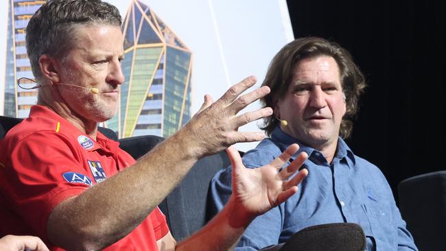 Suns coach Damien Hardwick and Titans coach Des Hasler at the  Future Gold Coast breakfast at gold Coast entertainment at Convention Centre. Picture Glenn Hampson