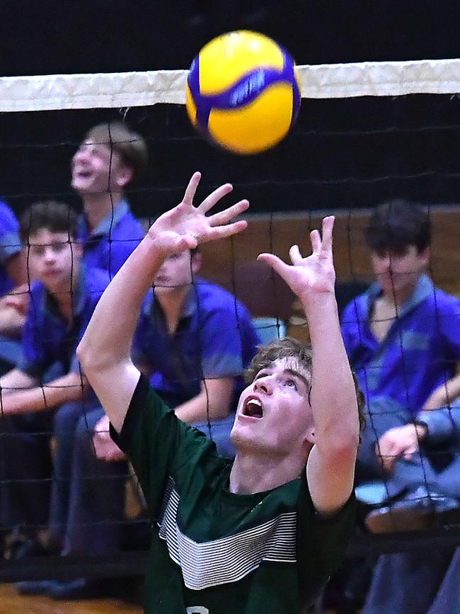 GPS First XI volleyball but no need for names. Brisbane Boys College February, 2023. Picture, John Gass