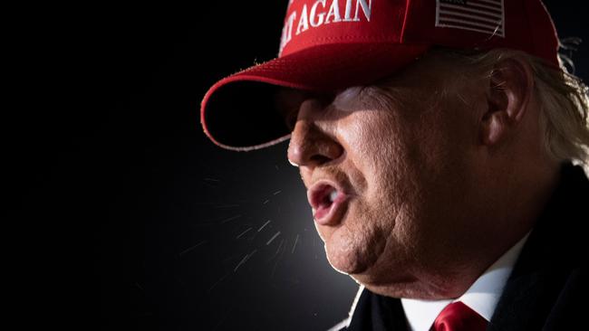 US President Donald Trump looks well ahead in Florida. Picture: AFP