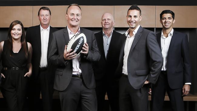                         <i>The Courier-Mail’s</i> gun NRL team of Rikki-Lee Arnold, Paul Malone, Robert Craddock, Mike Colman, Peter Badel, and Travis Meyn.