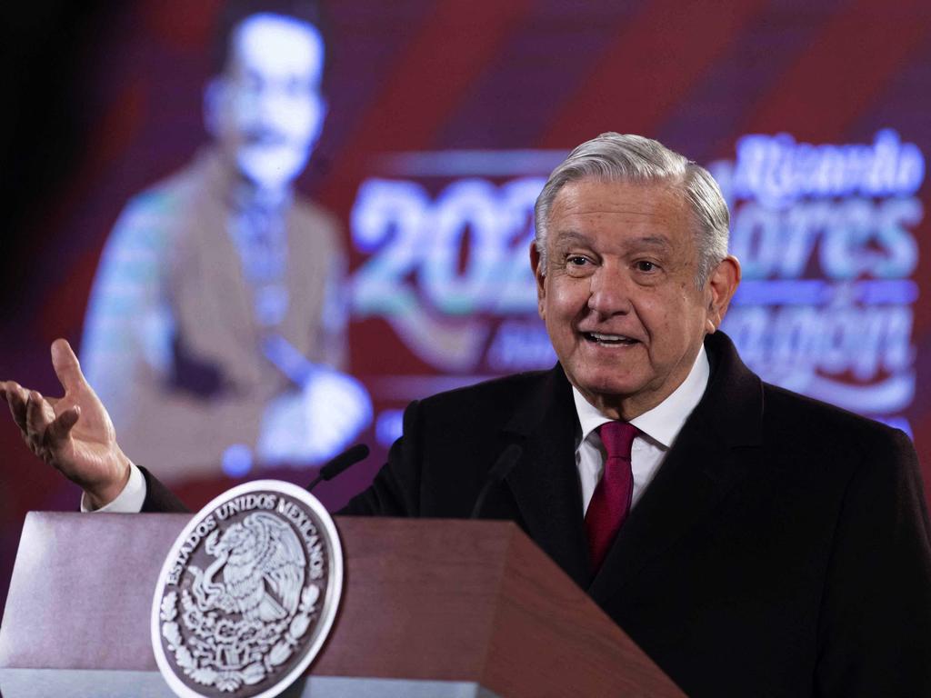 Mexican President Andres Manuel Lopez Obrador said he had caught Covid-19 for a second time and was experiencing mild symptoms. Picture: AFP