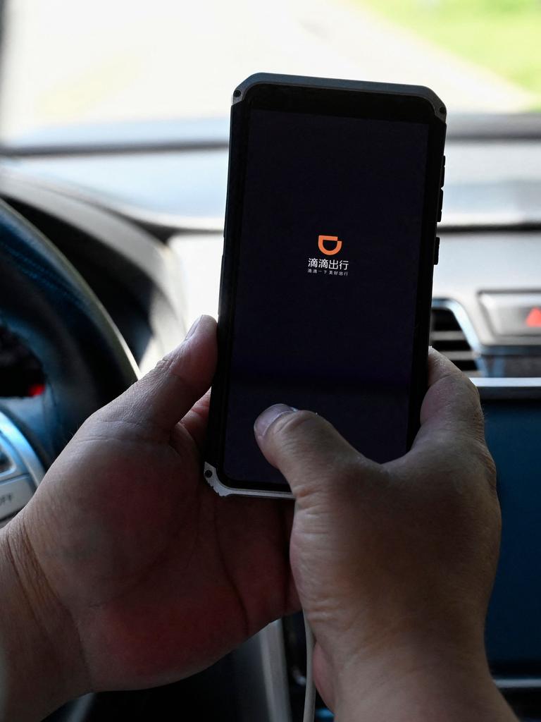 Ride-hailing app Didi beat out Uber in China. Picture: Jade Gao/AFP