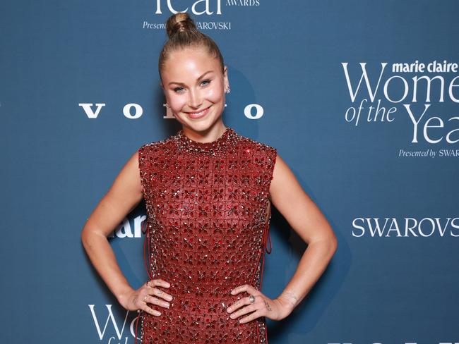 SYDNEY, AUSTRALIA - NOVEMBER 13: Grace Tame attends the Marie Claire Women Of The Year Awards 2024 at Walsh Bay on November 13, 2024 in Sydney, Australia.  (Photo by Hanna Lassen/Getty Images)