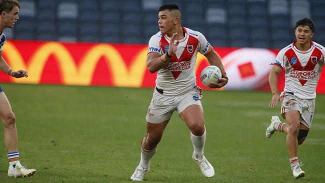 Jacob Halangahu. Picture: Warren Gannon Photography. NSWRL Junior Reps grand final, SG Ball Cup. St George Dragons vs Canterbury Bulldogs at CommBank Stadium, 27 April 2024.