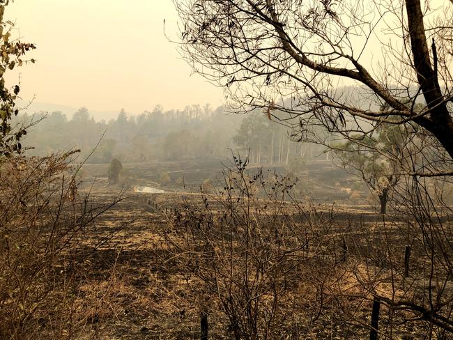 Scenes around Bobin where several homes were destroyed.